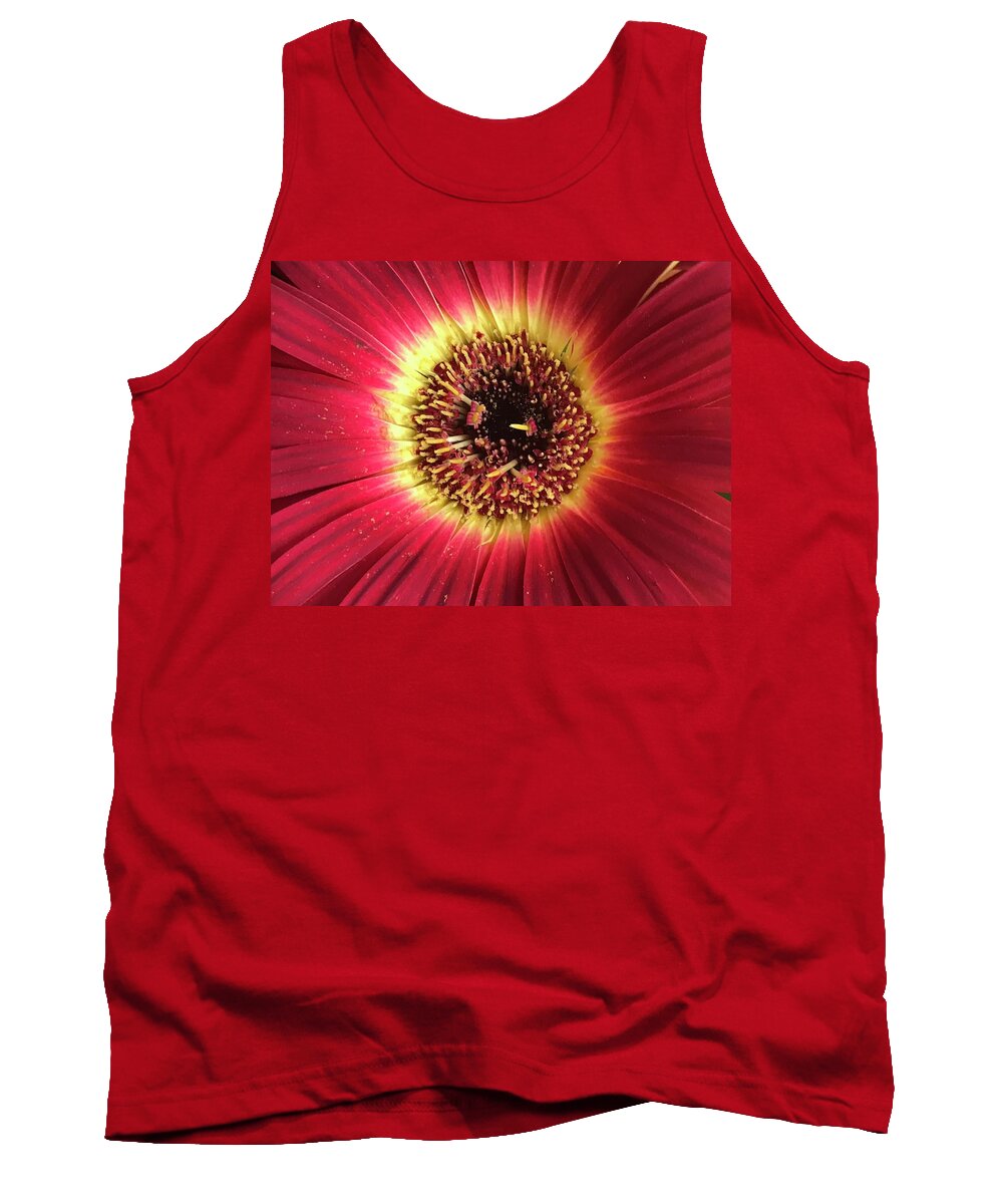 Daisy Tank Top featuring the photograph Pyrotechnic Bloomer by Tiesa Wesen