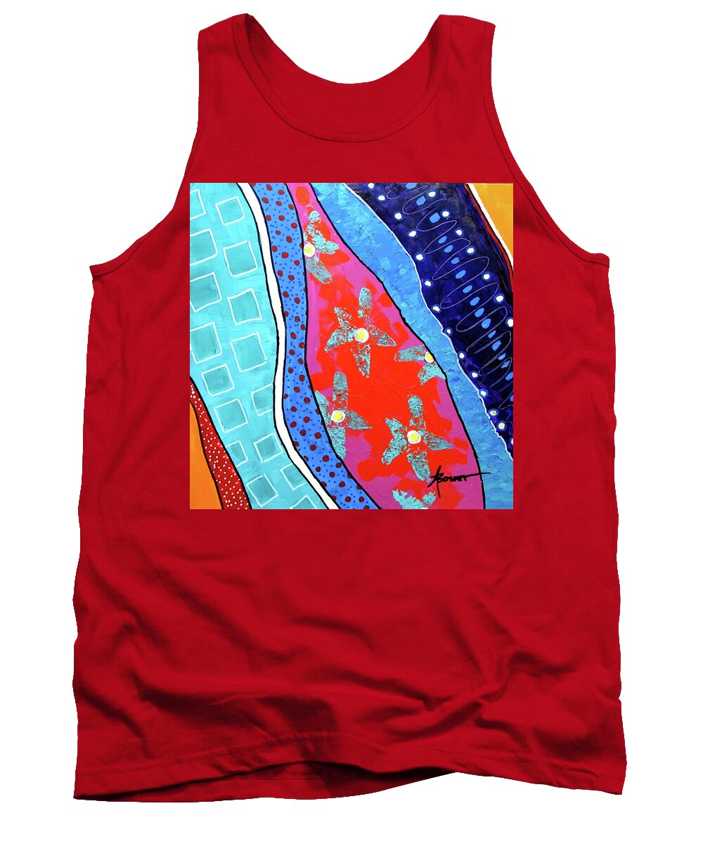 Abstracts Tank Top featuring the painting Radical Lite by Adele Bower