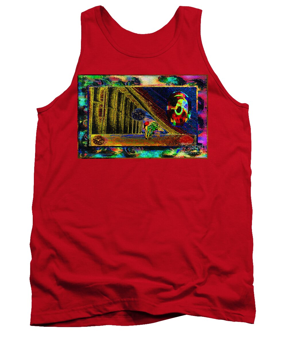 Communication Tank Top featuring the mixed media Redbird Speaking Compassion to Power by Aberjhani