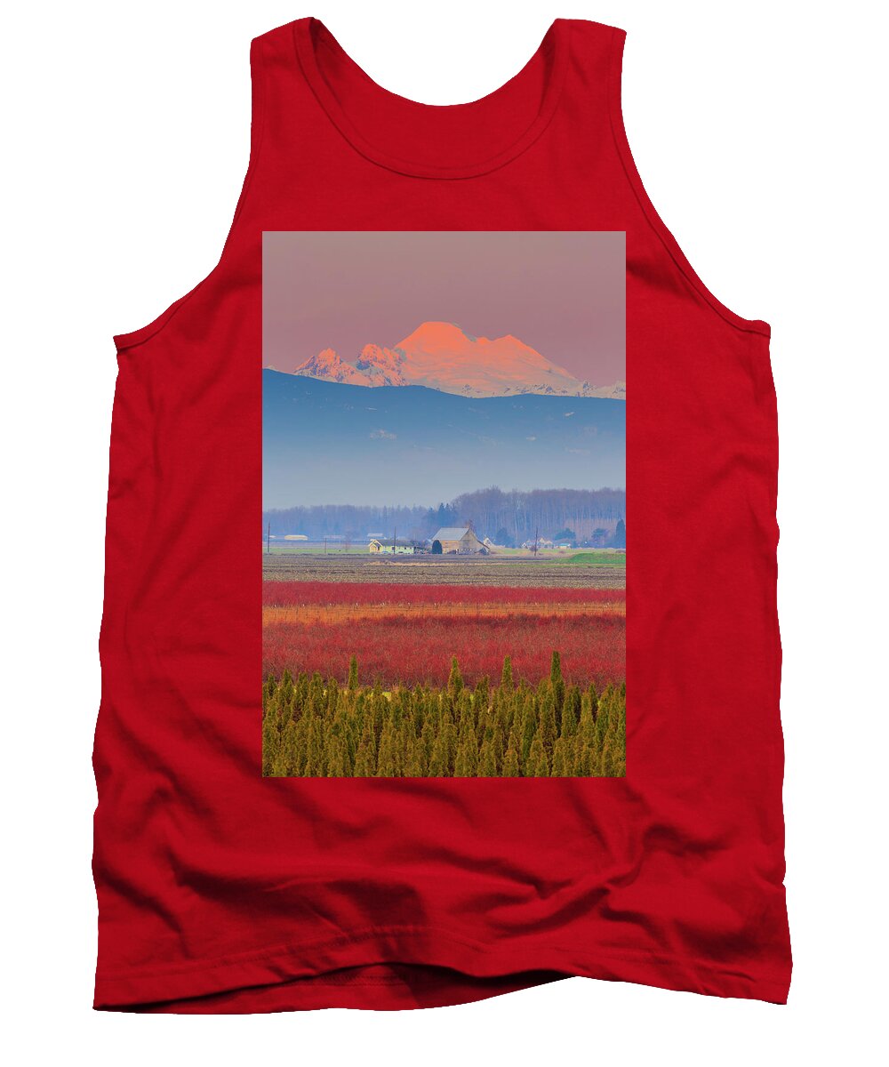 Skagit Valley Tank Top featuring the photograph Skagit Sunset by Briand Sanderson