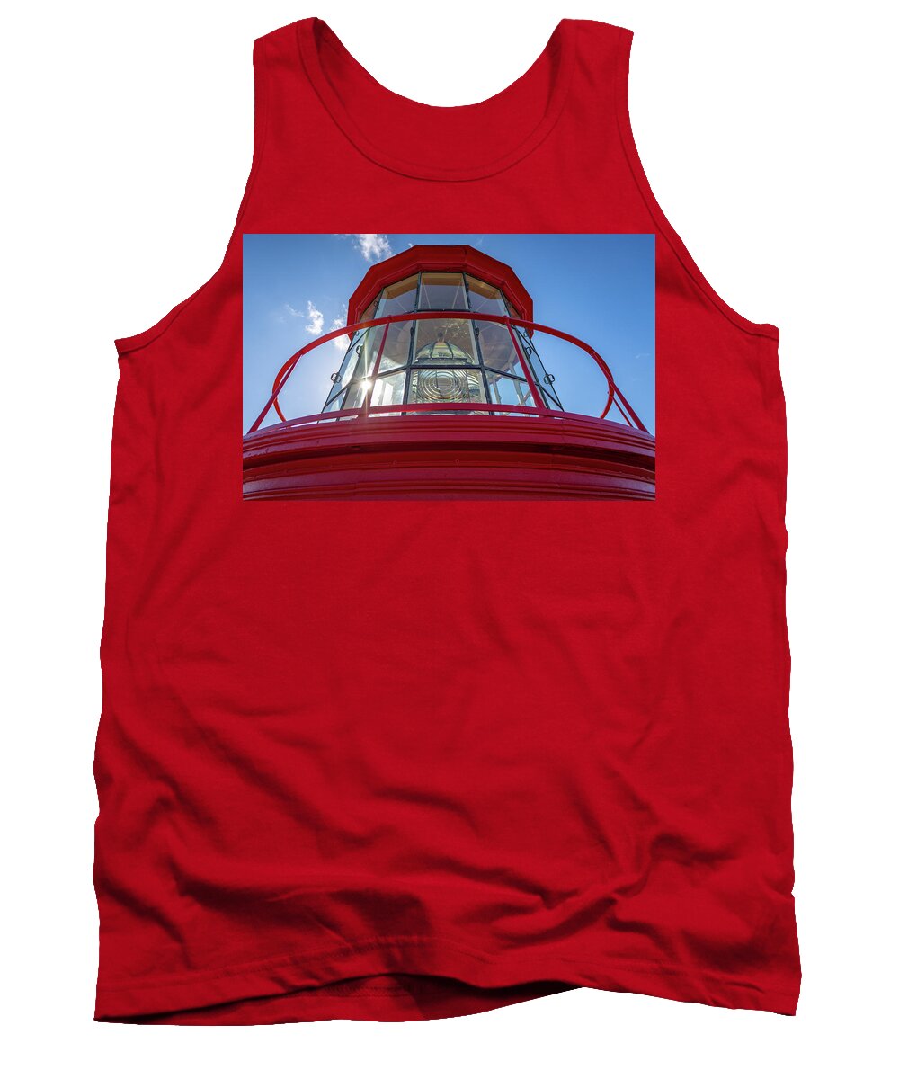 St Augustine Tank Top featuring the photograph St Augustine Lighthouse Beacon by David Hart