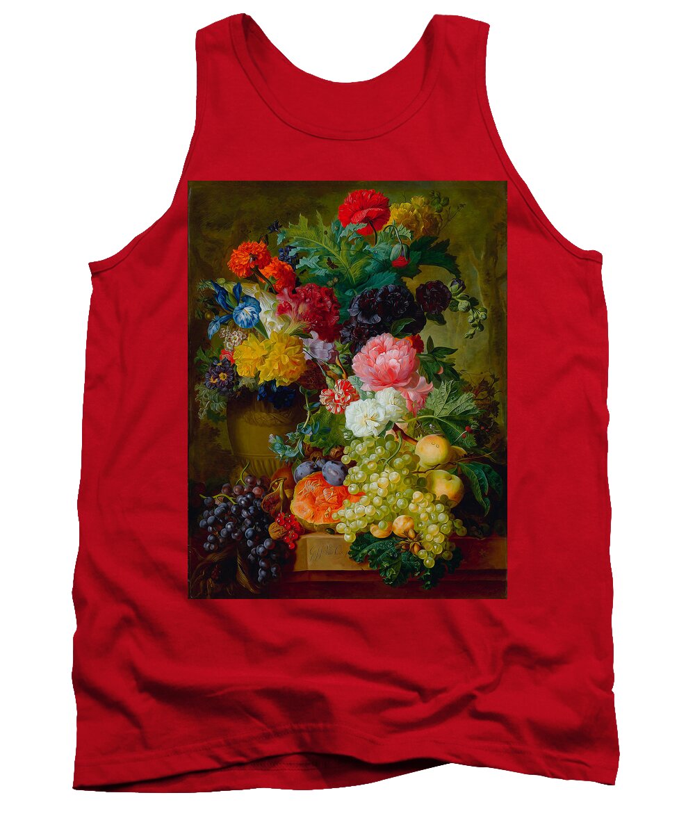 Paint Tank Top featuring the painting Still life 11 by Georgius Jacobus Johannes van Os