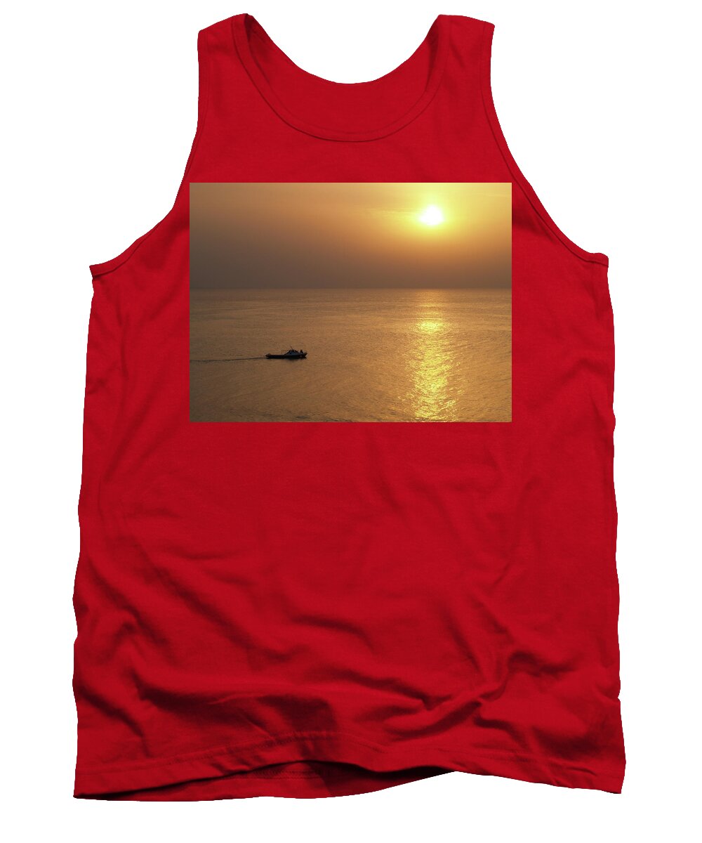 Sunset Tank Top featuring the photograph Sunset Ride by Eric Hafner