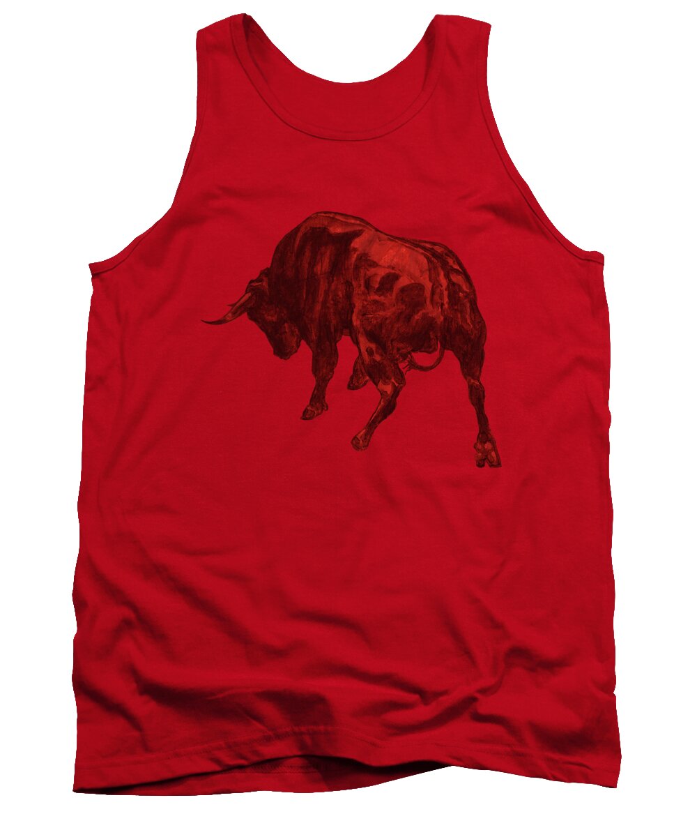 Toro Tank Top featuring the painting Toro painting by Konni Jensen