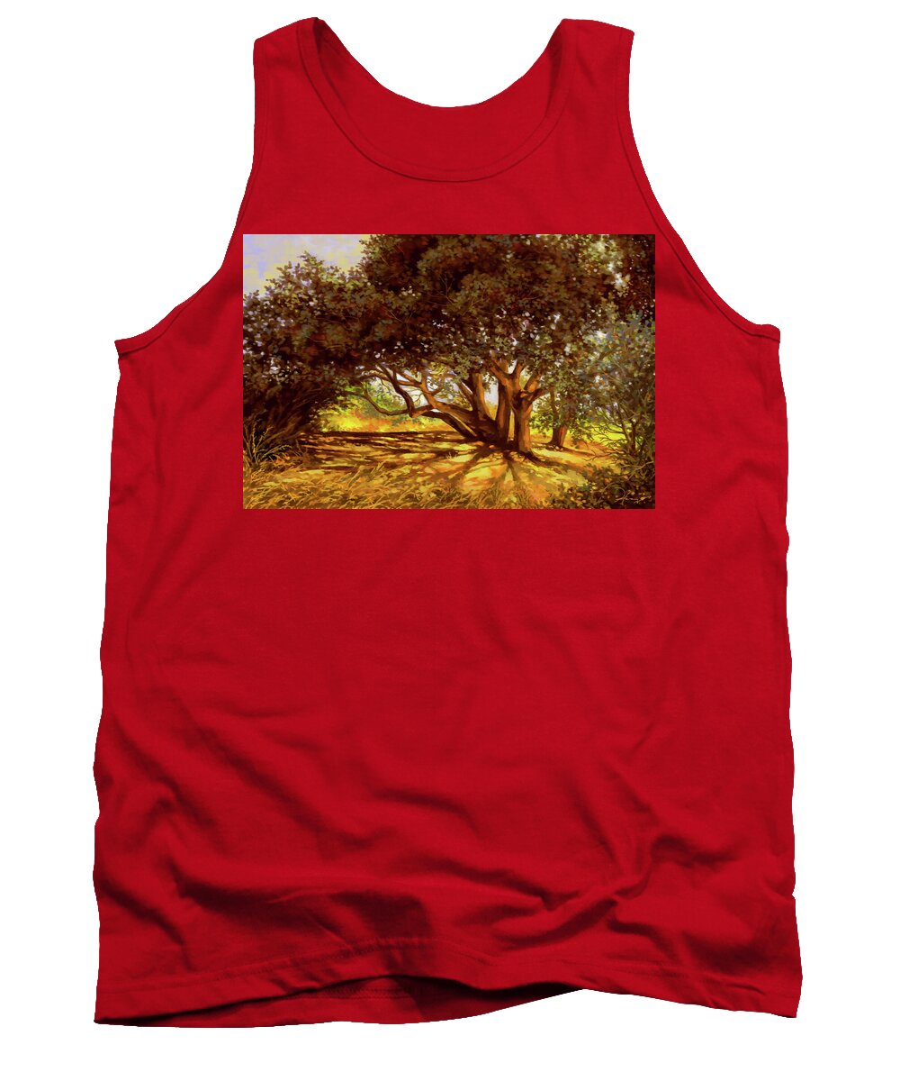 Nature Tank Top featuring the painting Where Wishes Come True by Hans Neuhart