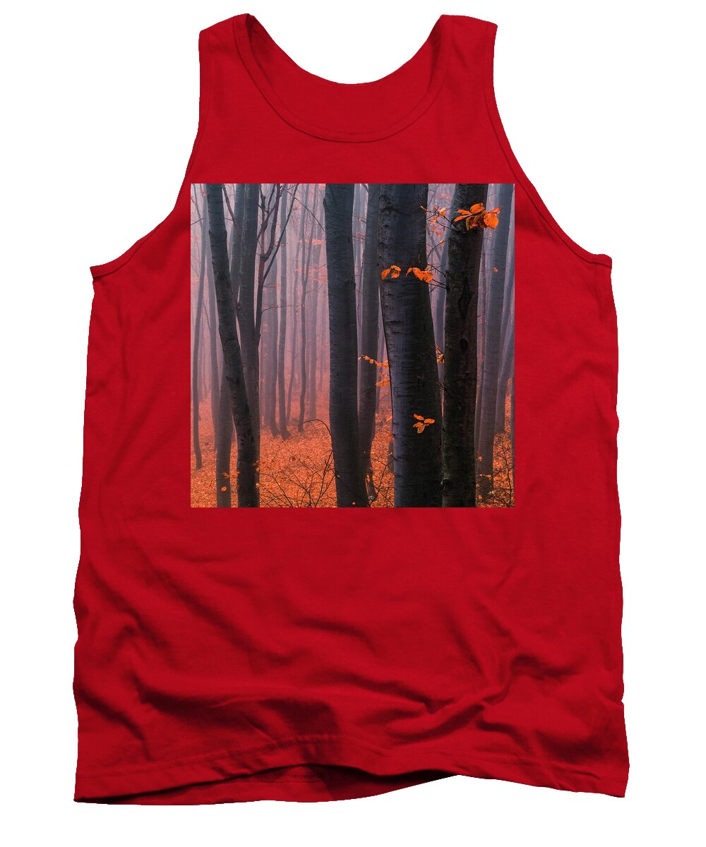 Mountain Tank Top featuring the photograph Orange Wood by Evgeni Dinev