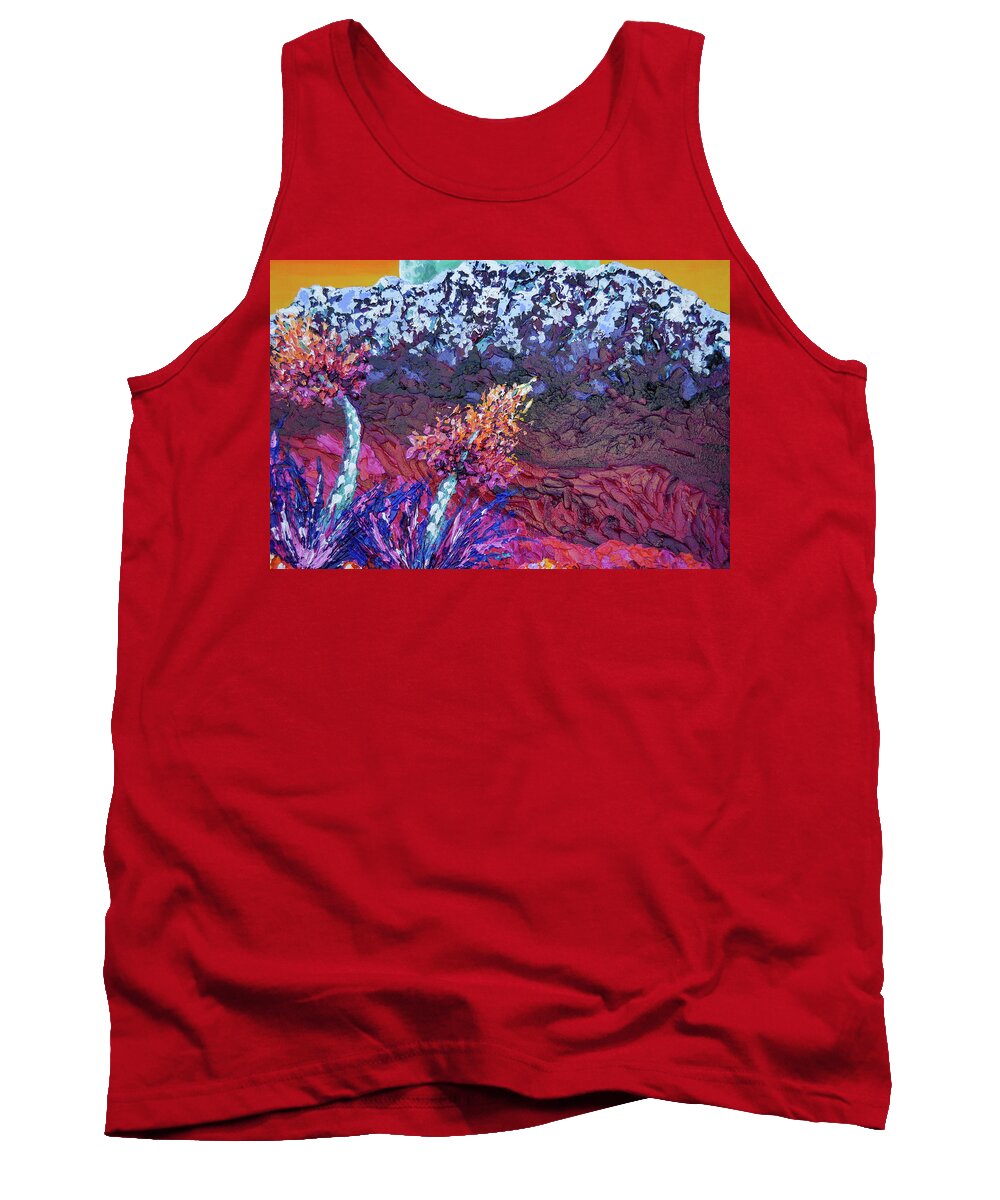 Mountains Tank Top featuring the painting The Final Climb - Fragment #1 by Ashley Wright