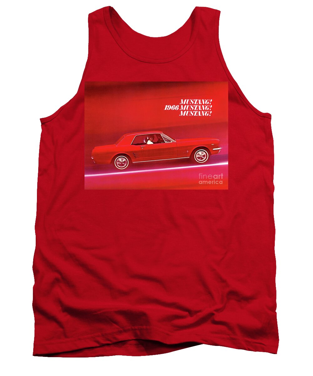 1966 Tank Top featuring the photograph 1966 Mustang Brochure Cover by Ron Long
