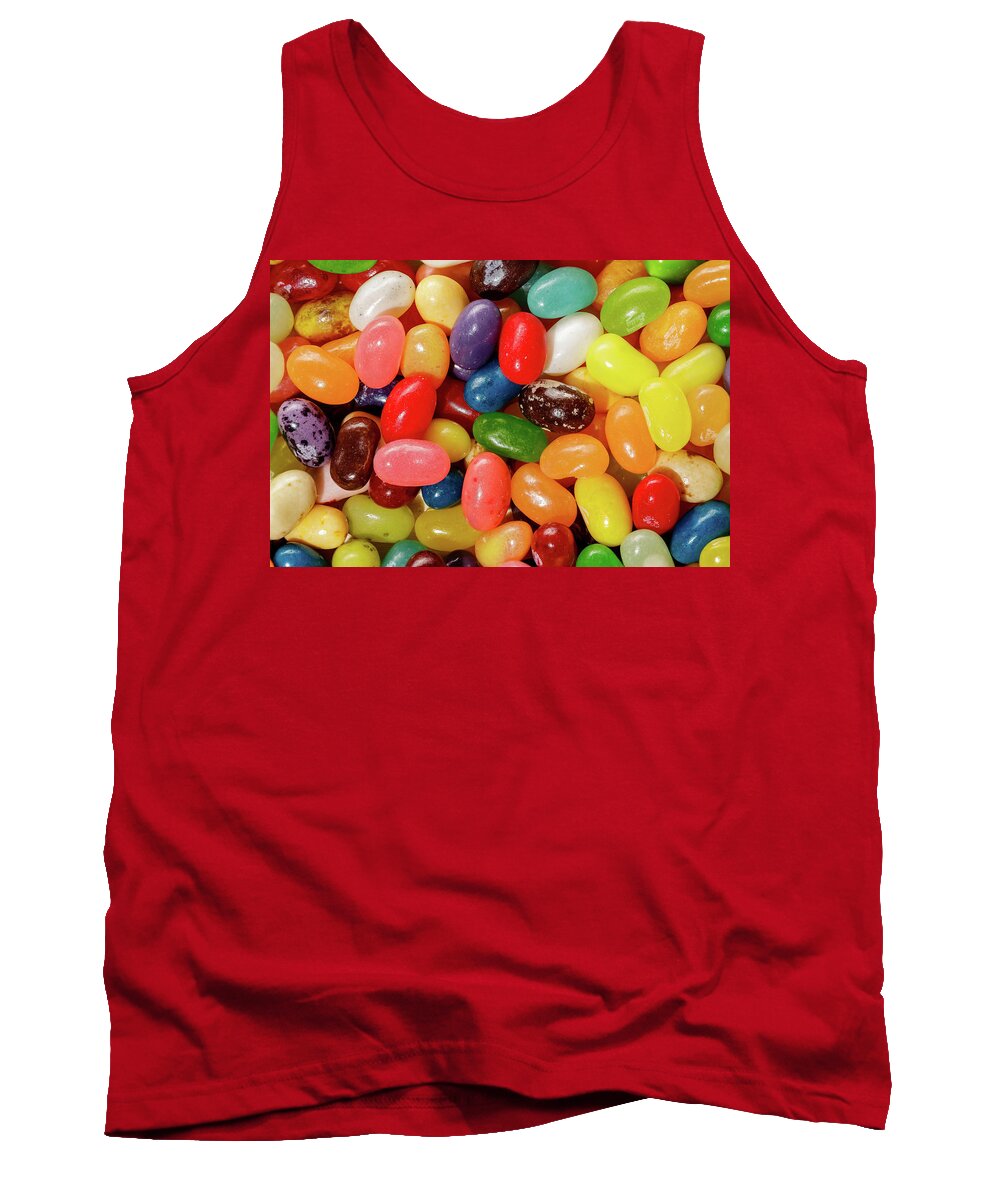 Jelly Beans Tank Top featuring the photograph Jelly Beans closeup by Peter Pauer