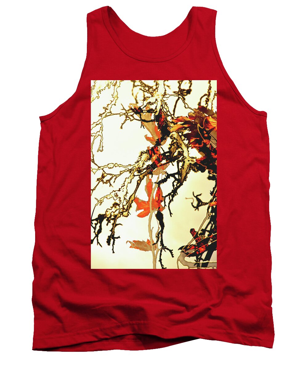 Abstract Tank Top featuring the digital art Abstract Fall by Kathy Paynter