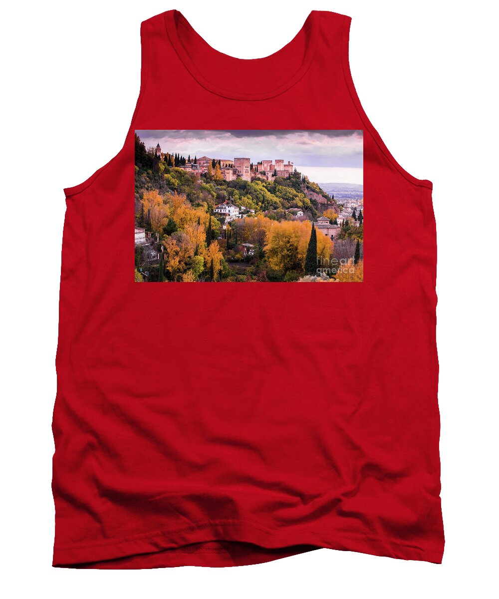 Alhambra Tank Top featuring the photograph Alhambra autumn landscape by Juan Carlos Ballesteros