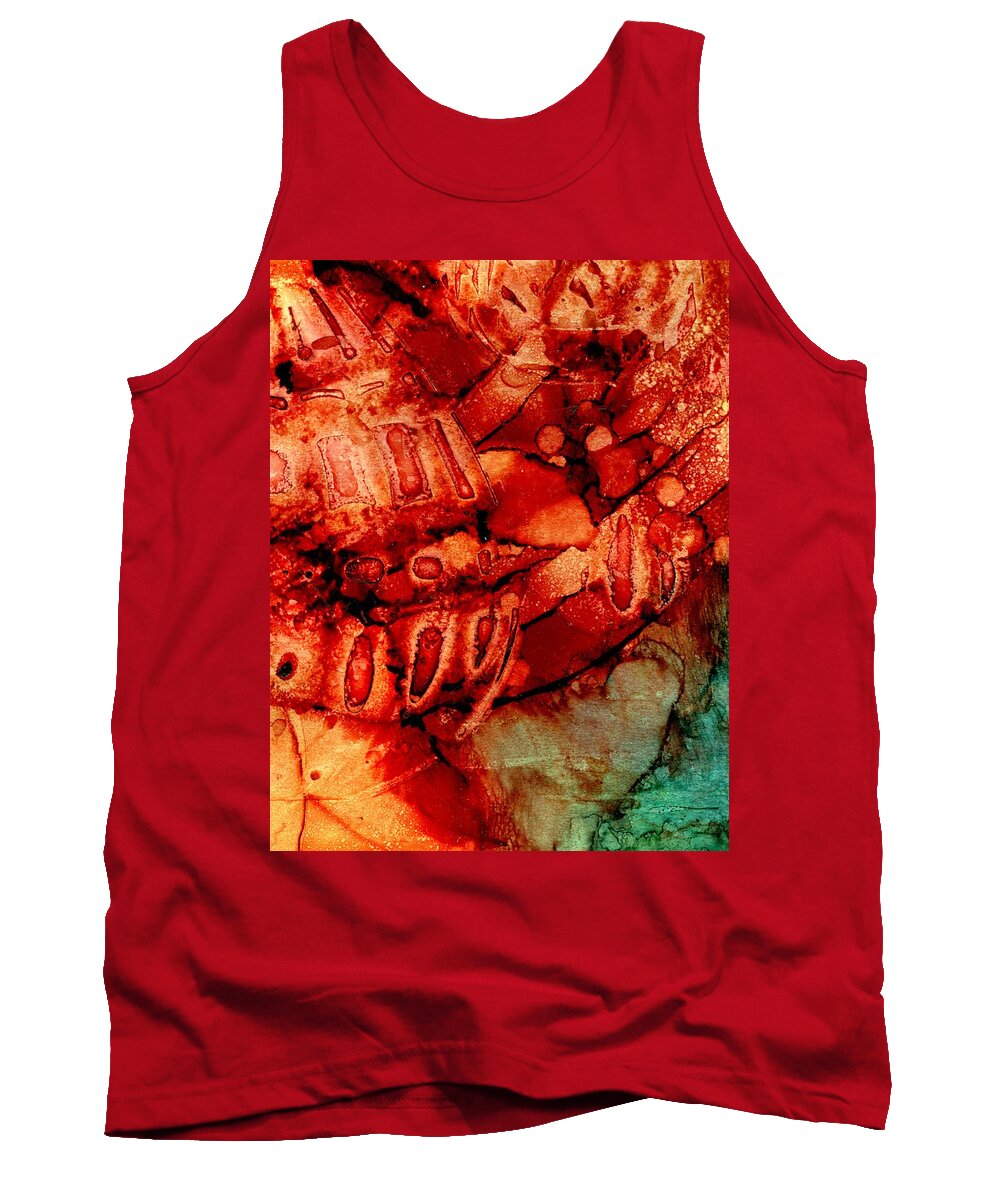 Love Tank Top featuring the painting Armatura d'amore by Angela Marinari