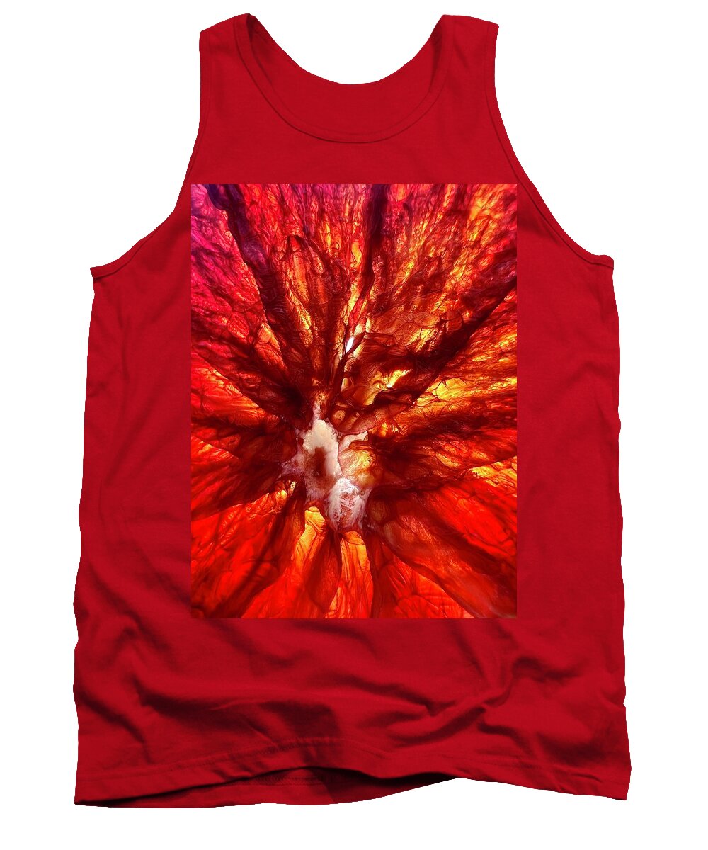 Blood Orange Tank Top featuring the photograph Blood Orange Cell by David Letts