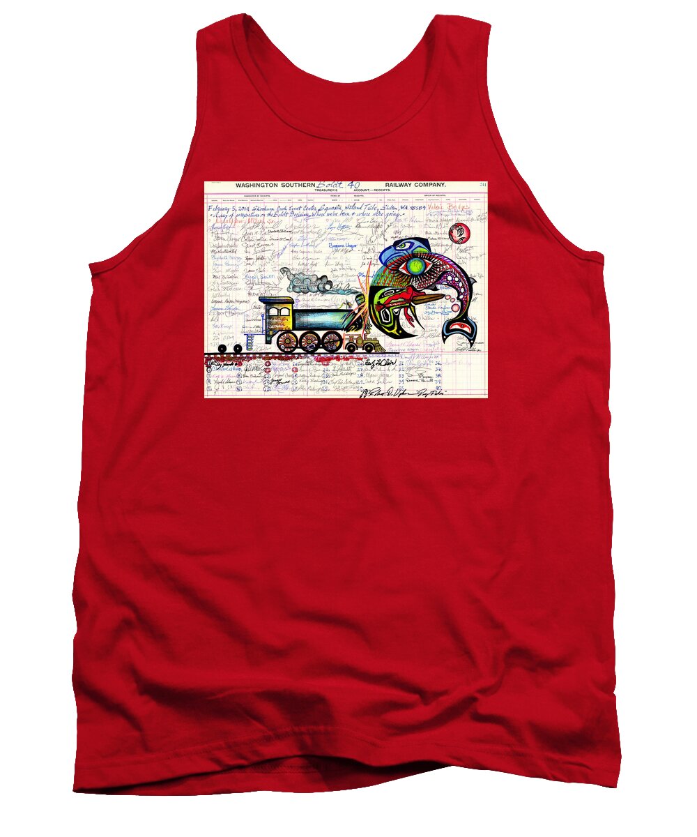 Boldt 40 Decision Tank Top featuring the drawing Boldt 40 Ledger by Robert Running Fisher Upham