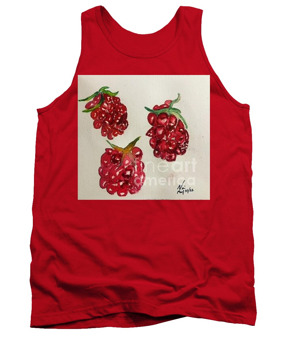  Tank Top featuring the painting Bouncing Berries by Nina Jatania