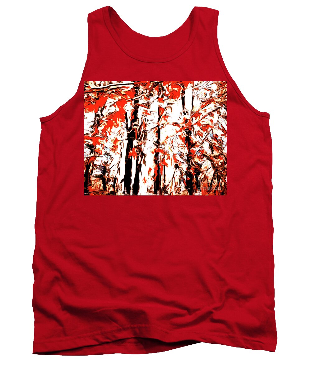 Winter Tank Top featuring the digital art Brown winter by Chris Bee