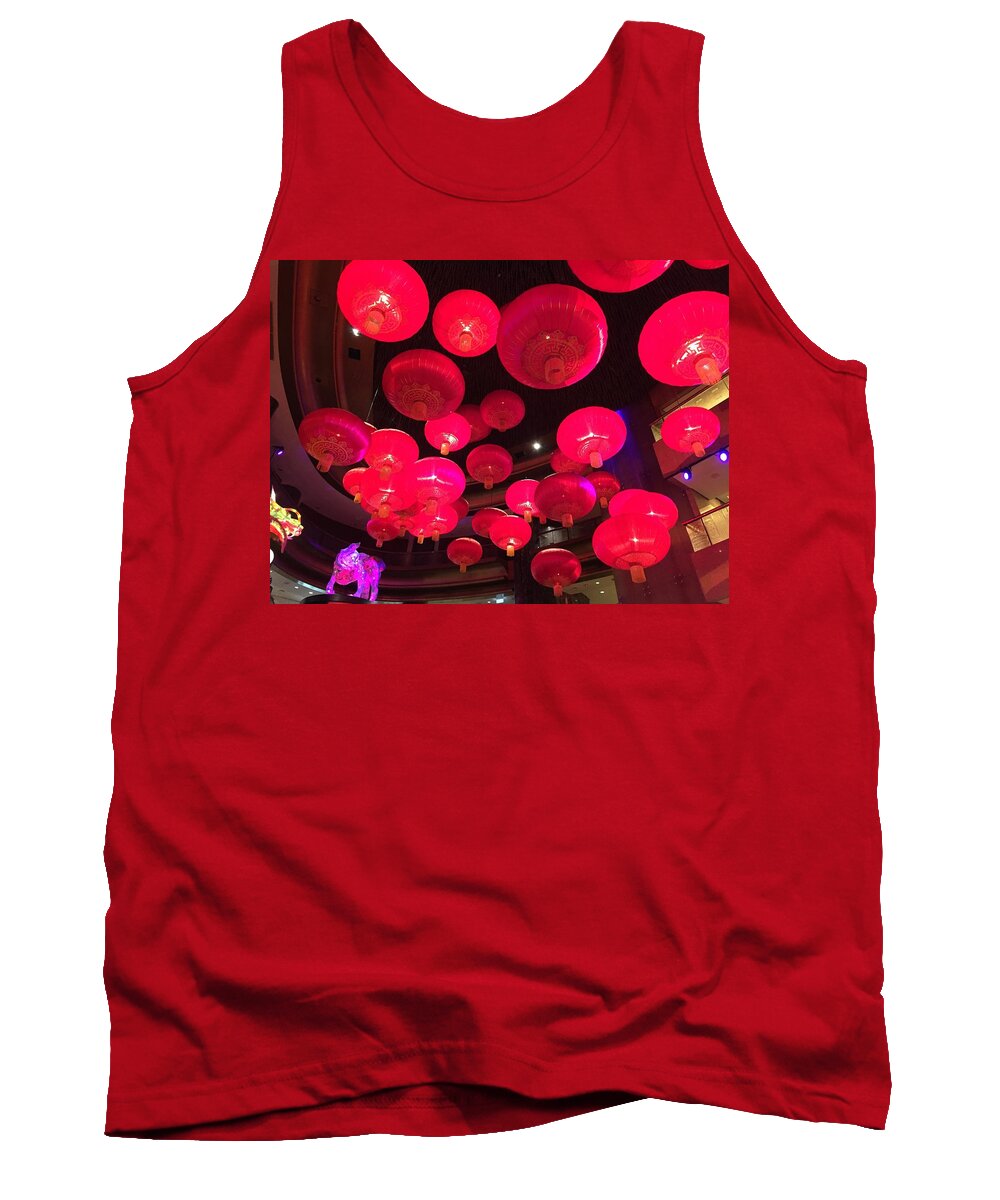 Chinese Lanterns Tank Top featuring the photograph Chinese Lanterns by Marlene Challis