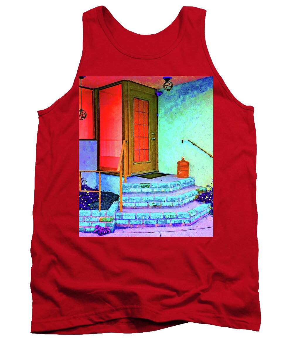 Entrance Tank Top featuring the photograph Cool Building Entrance by Andrew Lawrence