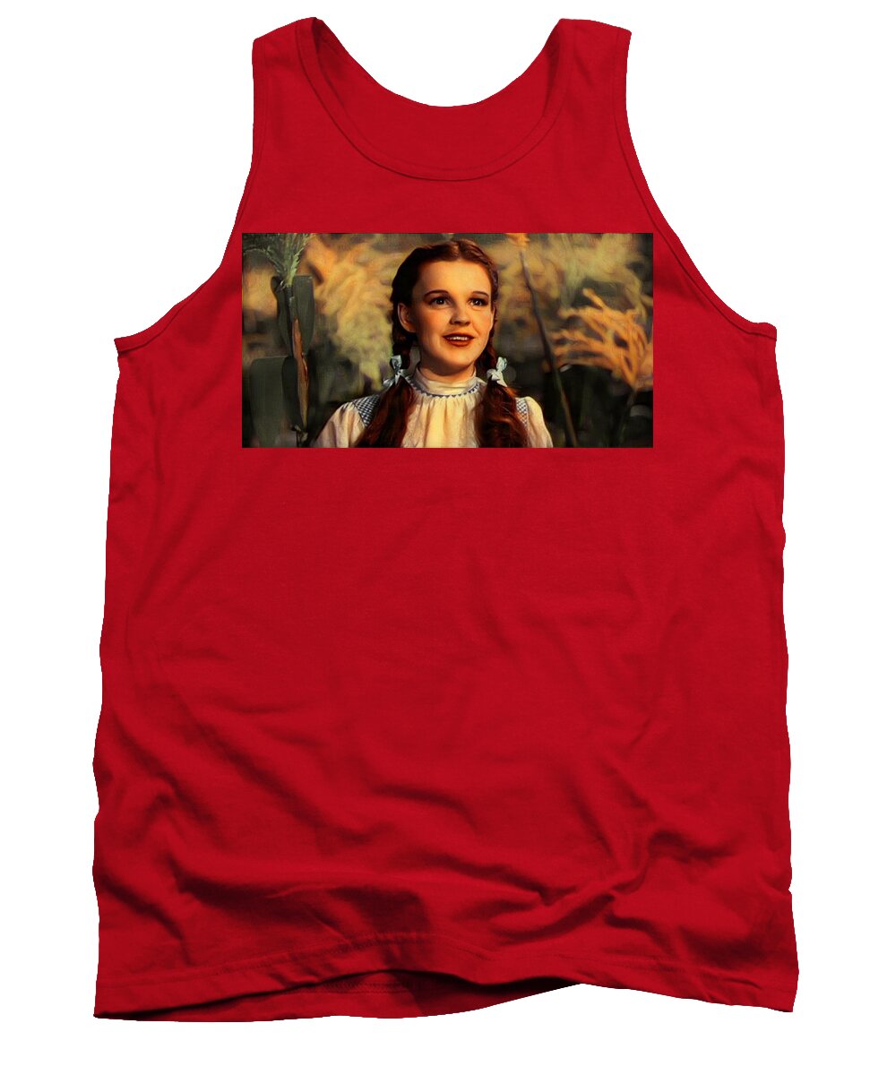 Dorothy Tank Top featuring the mixed media Dorothy of the Wizard of Oz by Teresa Trotter
