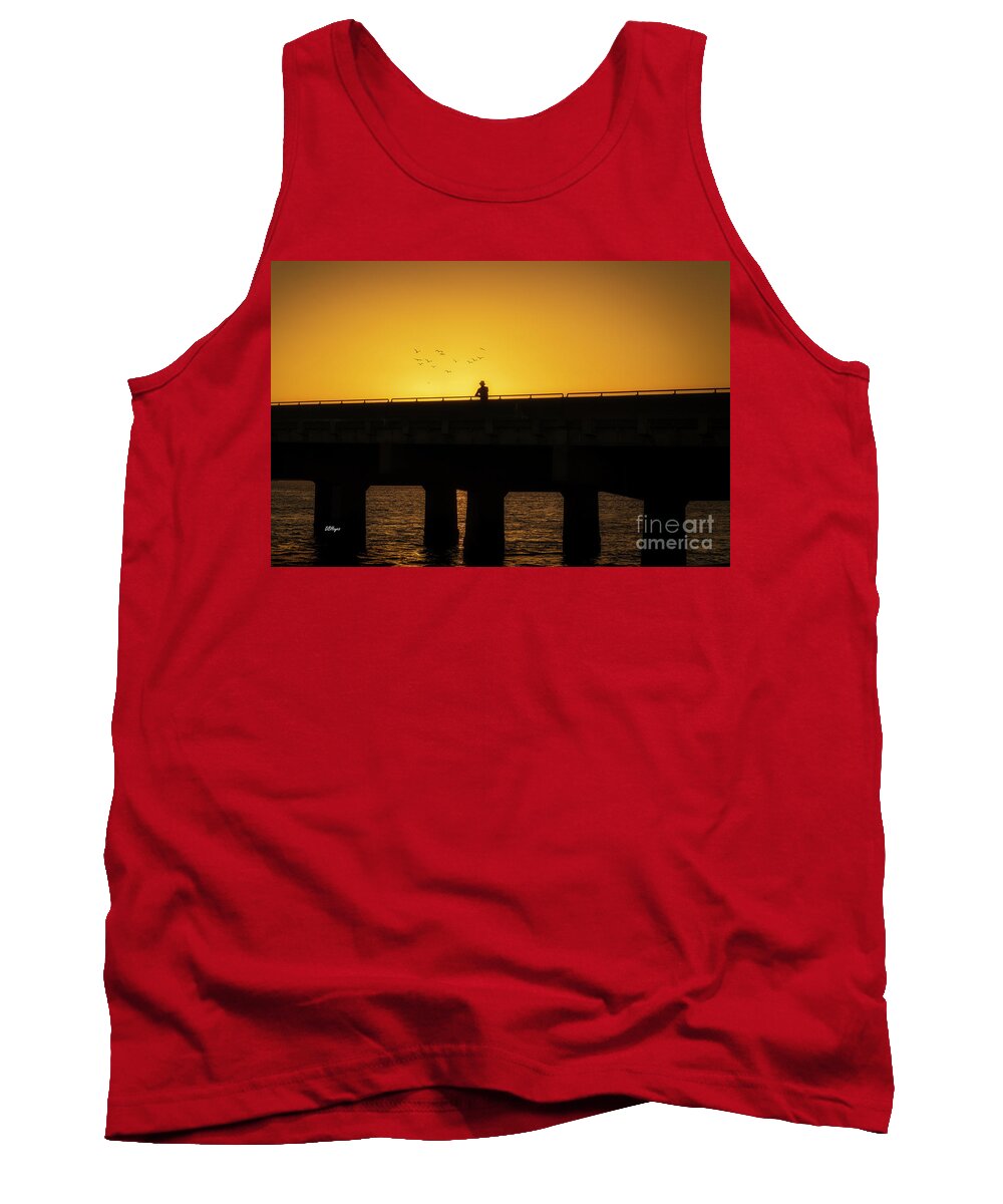 Sunset Tank Top featuring the photograph End of Day by DB Hayes