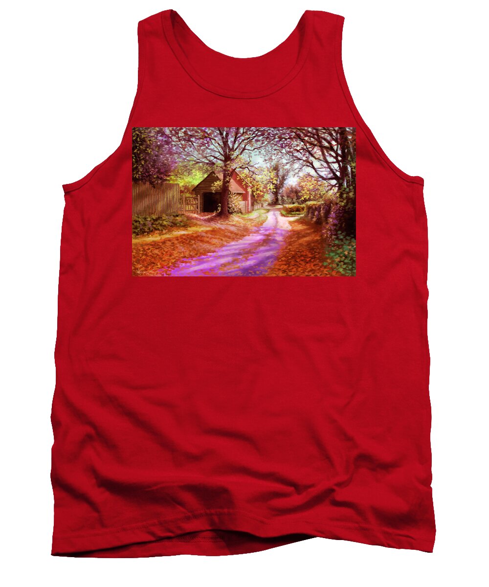 Autumn Tank Top featuring the painting Fall 2020 by Hans Neuhart