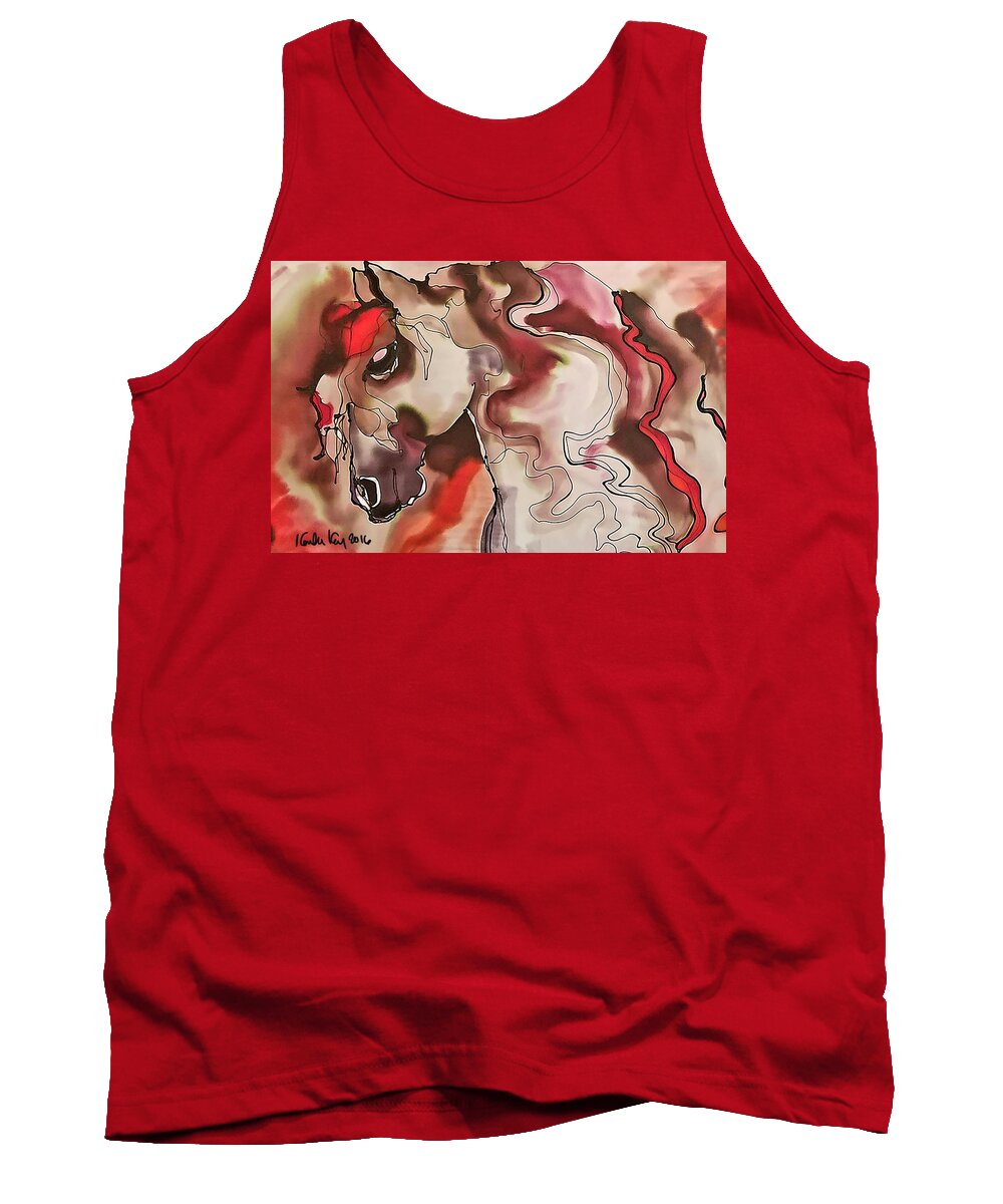 Horse Tank Top featuring the painting Fancy horse by Karla Kay Benjamin