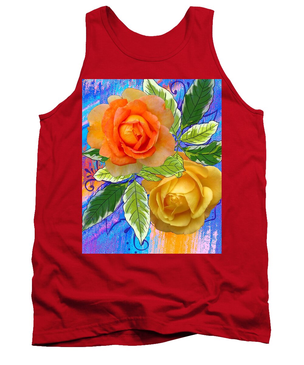 Flower Bed Tank Top featuring the digital art Flower Bed by Hank Gray