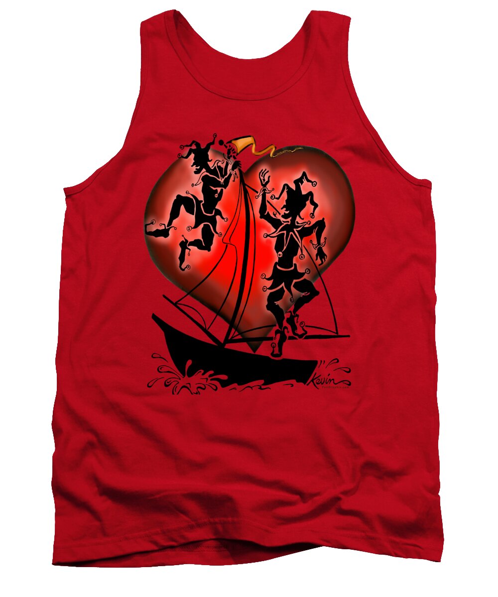Fools For Love Tank Top featuring the painting Fools for Love by Kevin Middleton