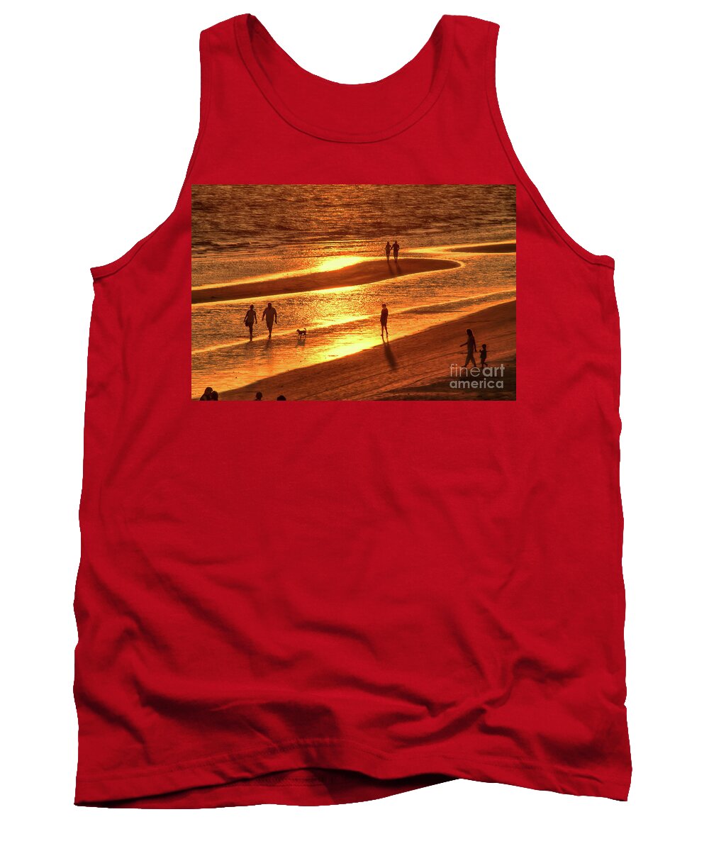 Sunset On The Beach Tank Top featuring the photograph Fort Myers Beach Sunset by Olga Hamilton