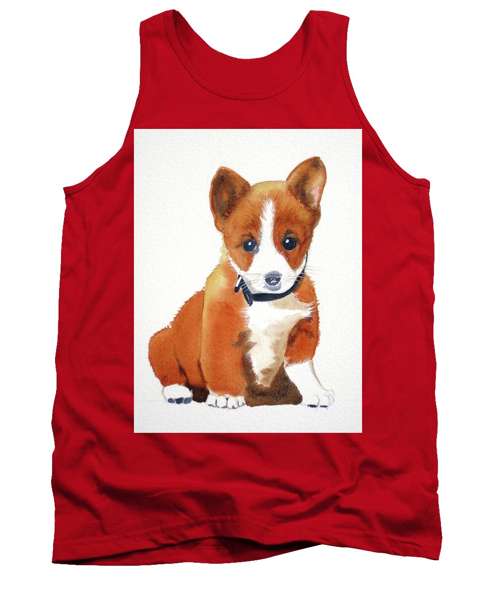 Dog Tank Top featuring the painting Free to good home by Dominique Bachelet