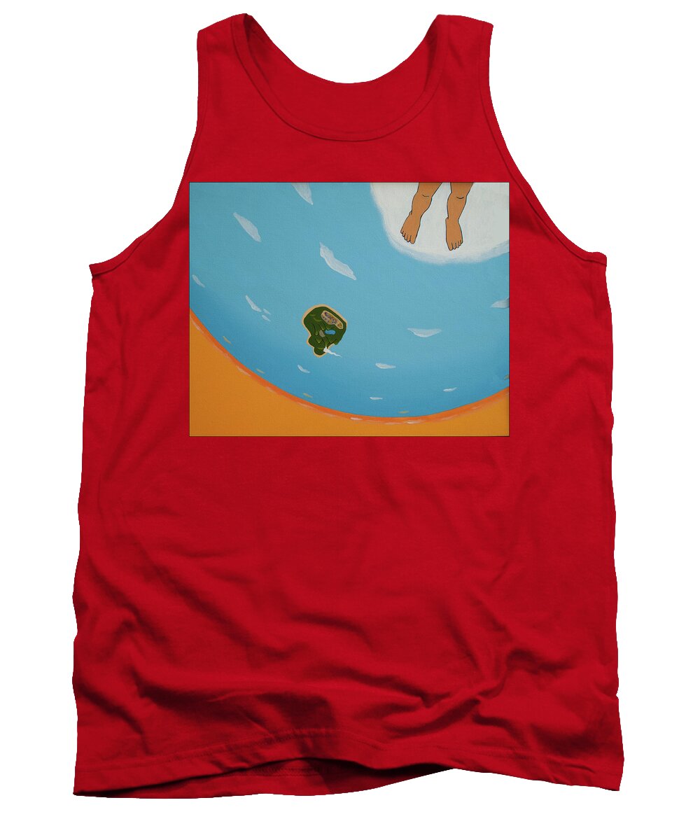 Art For Children Tank Top featuring the painting Grandma Serafina Illustration Page 1 by Lorena Cassady