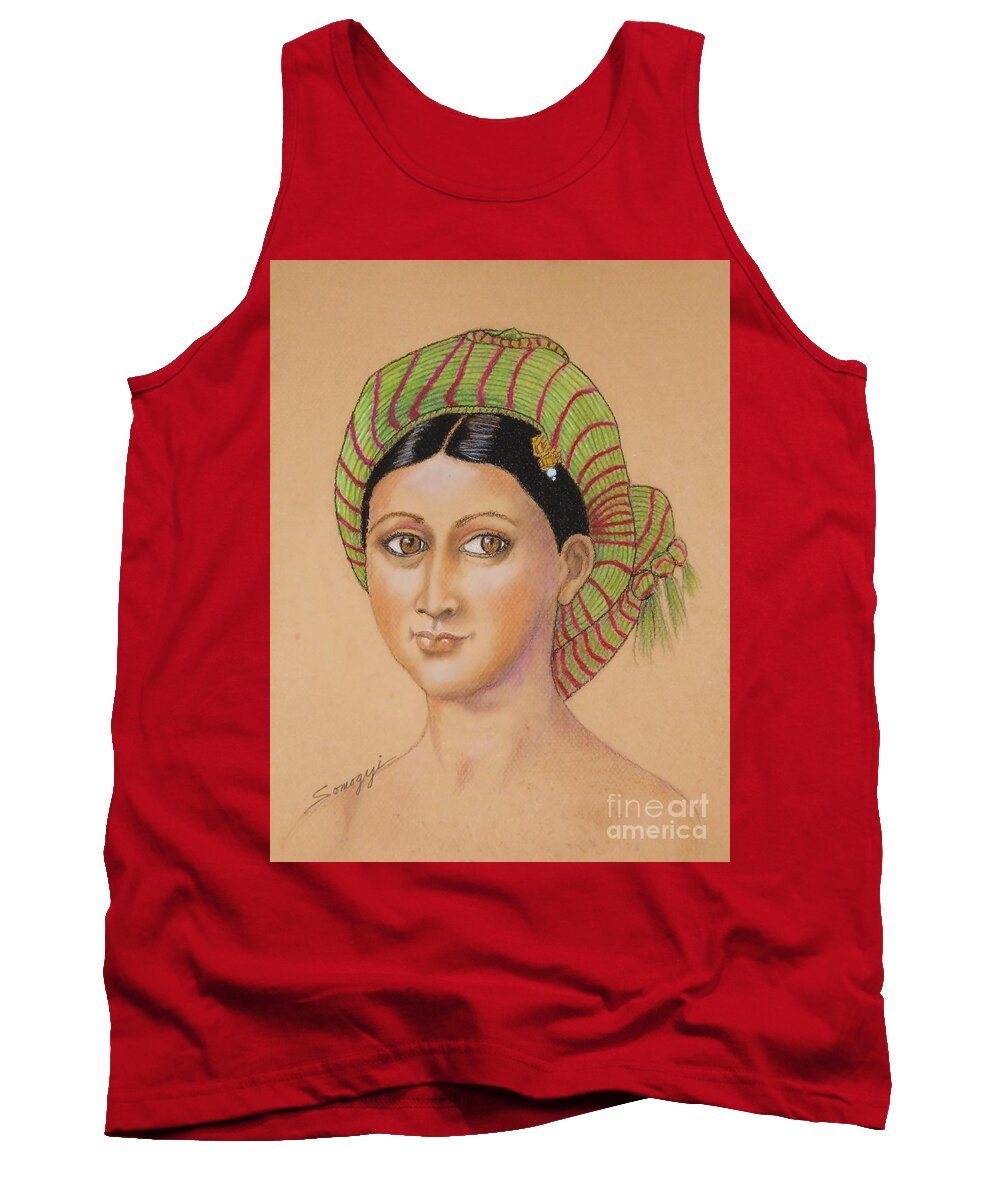 Raphael Tank Top featuring the drawing Homage to Raphael by Jayne Somogy