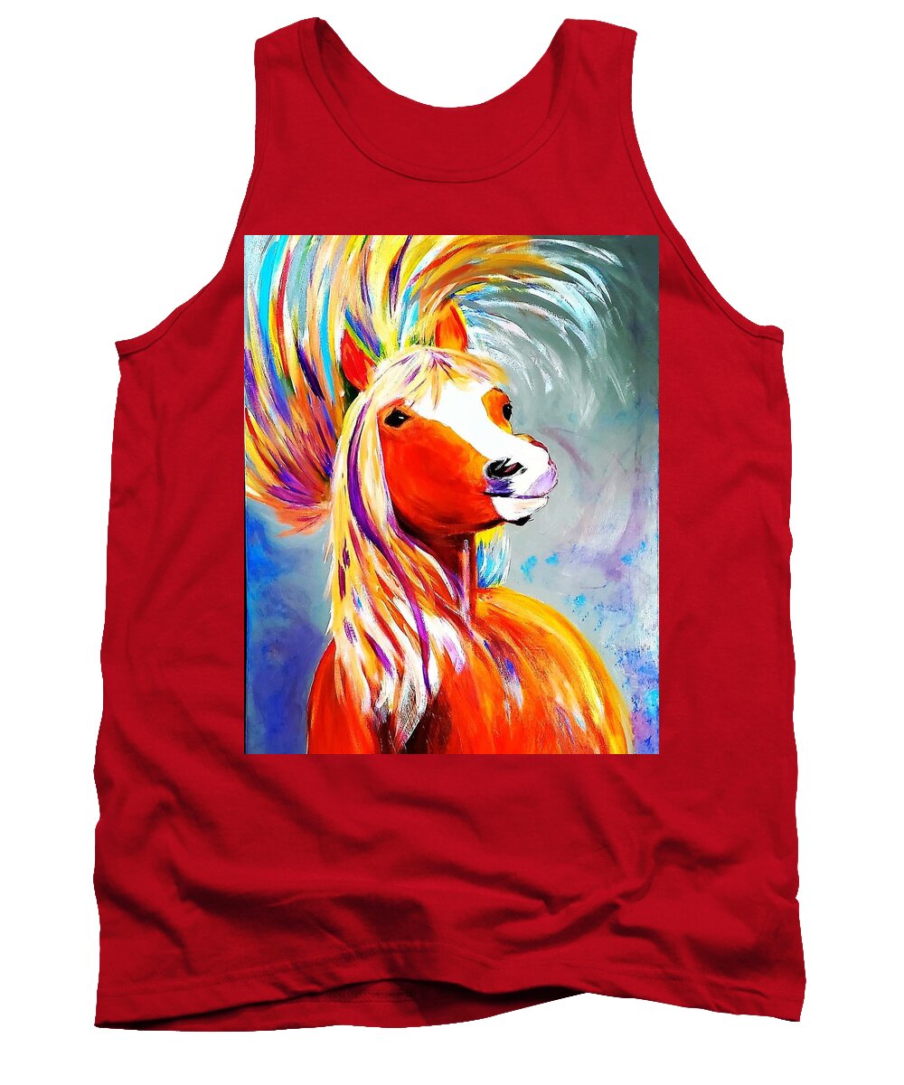 Horse Tank Top featuring the painting Horse by Amy Kuenzie
