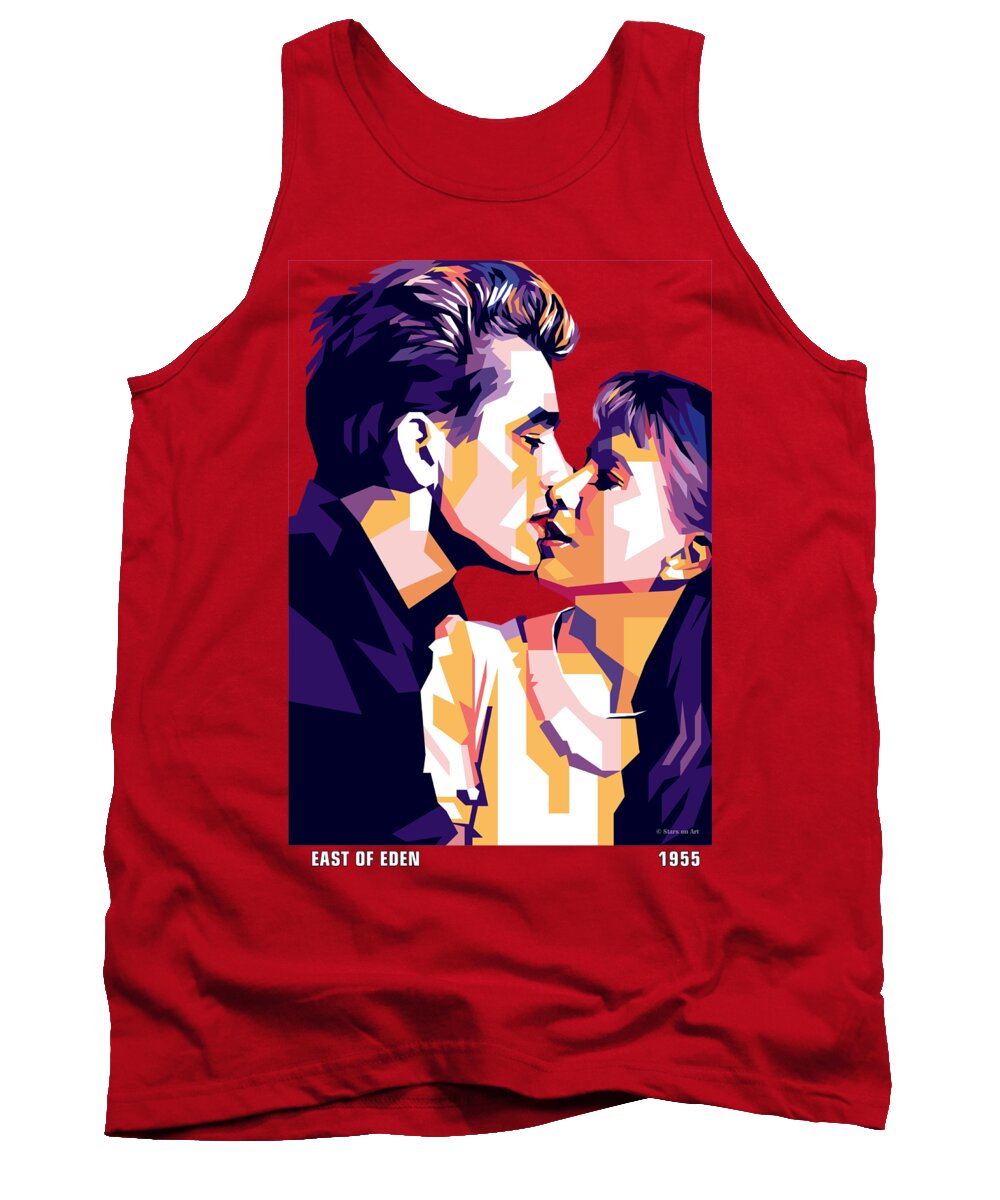 Bio Tank Top featuring the digital art James Dean and Julie Harris -b1 by Movie World Posters
