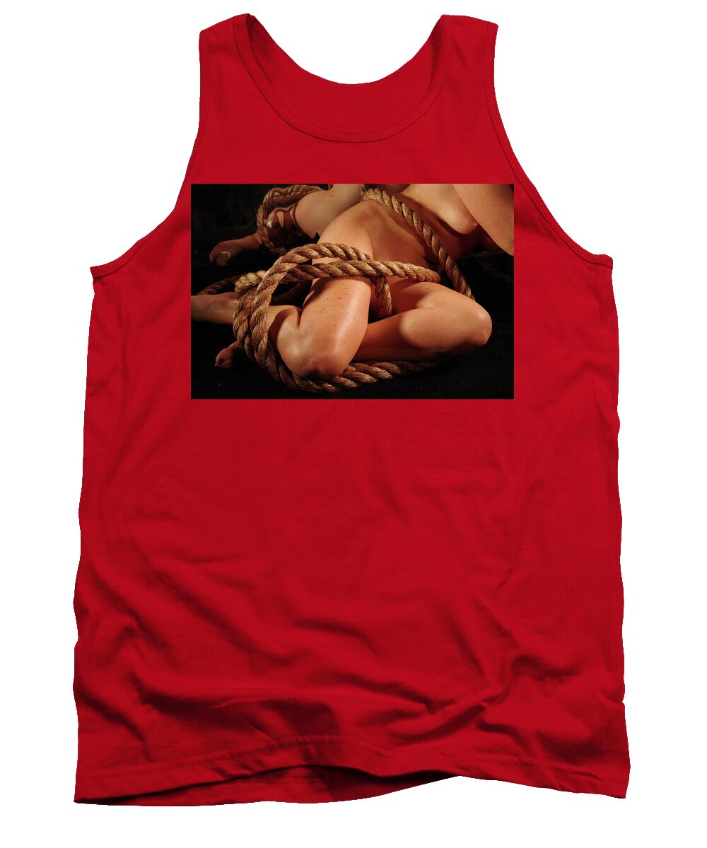 Nude Female Rope Tank Top featuring the photograph Kebu0942 by Henry Butz