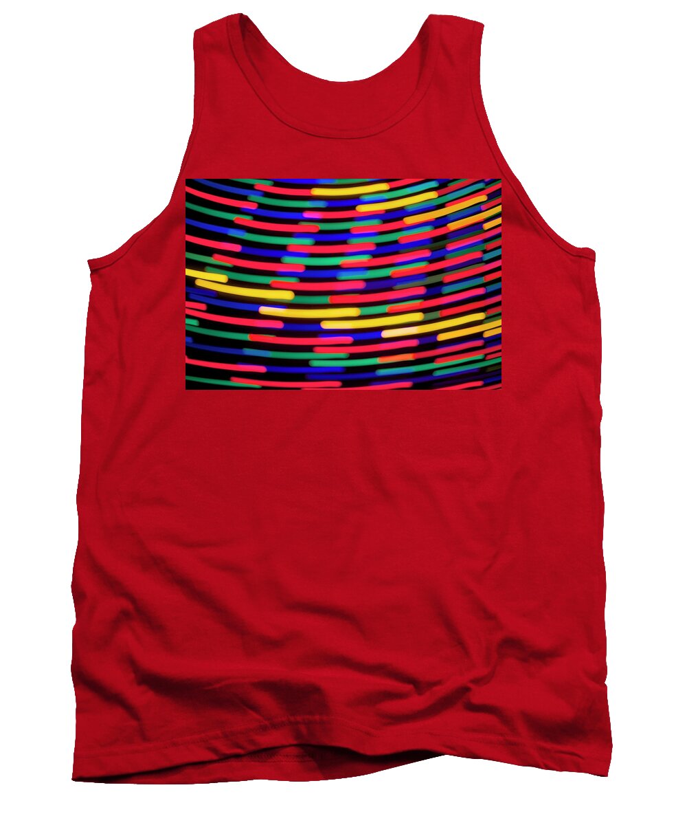 Light Tank Top featuring the photograph Light Painting - The Carosel by Sean Hannon