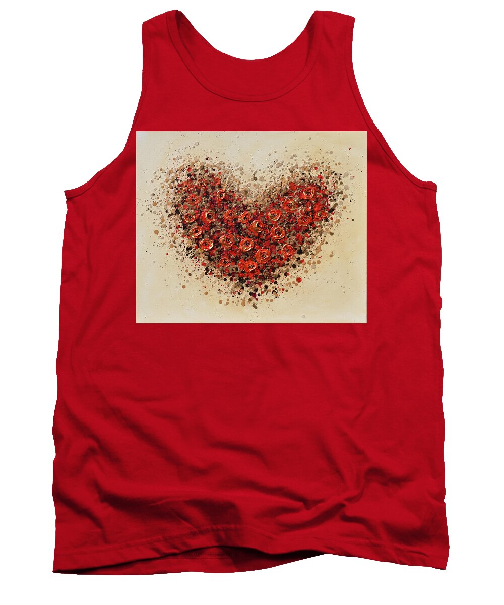 Heart Tank Top featuring the painting Love Heart by Amanda Dagg