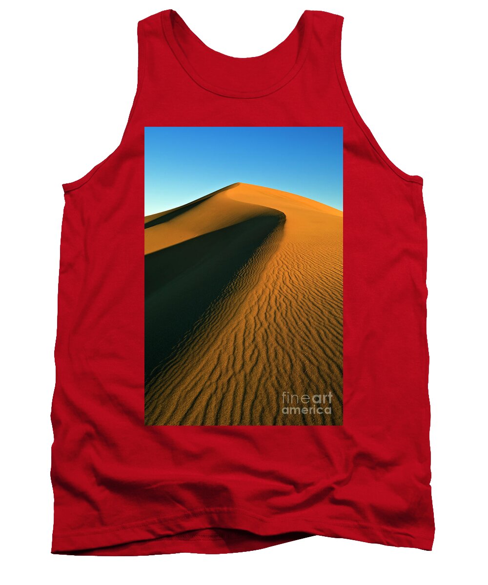 Mesquite Flats Sand Dunes Tank Top featuring the photograph Mesquite Flats sand dunes, Death Valley, California by Neale And Judith Clark