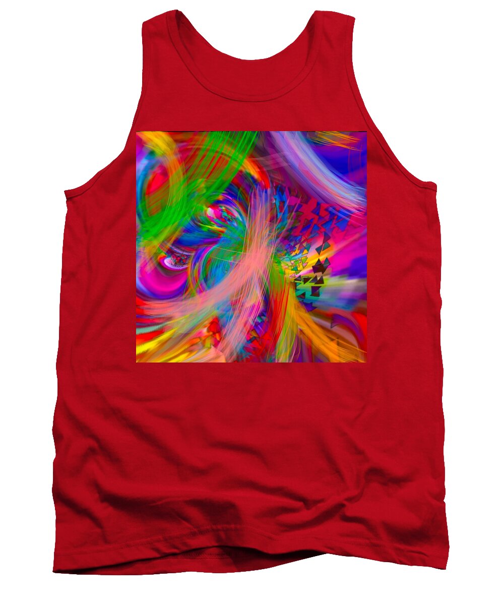 Abstract Painting Tank Top featuring the digital art Mixed Up Abbey by Gayle Price Thomas