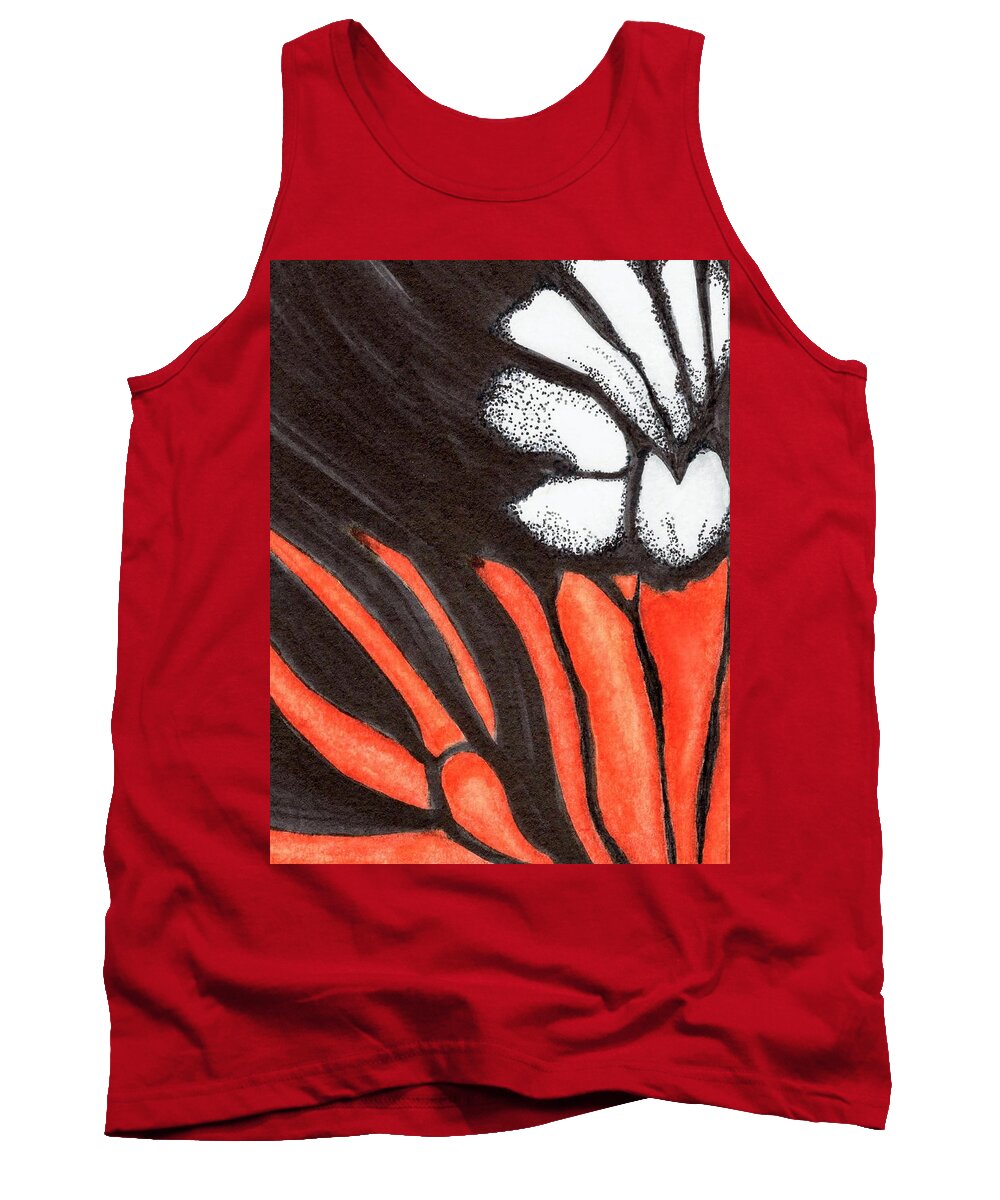 Red Tank Top featuring the painting Monarch by Misty Morehead