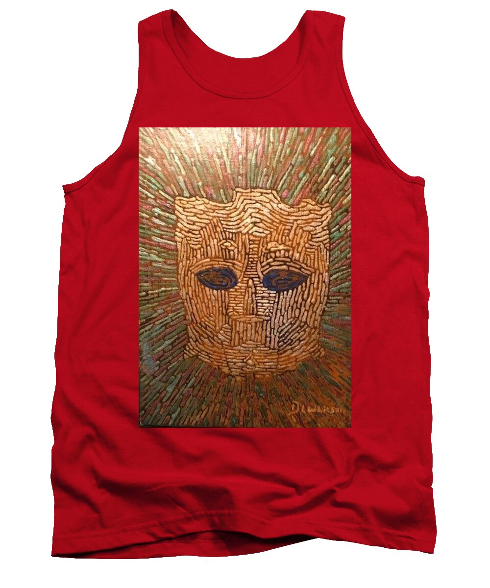 Masquerade Tank Top featuring the painting Monster by Darren Whitson