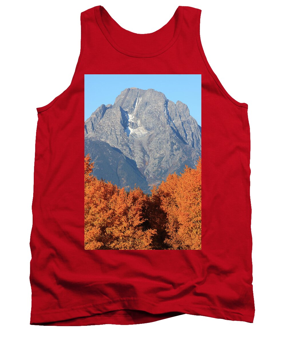 Mount Moran In Autumn Tank Top featuring the photograph Mount Moran Fall Colors by Dan Sproul