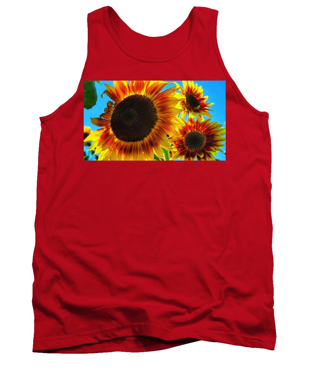 Sunflower Tank Top featuring the photograph Oh Happy Day by Terry Ann Morris