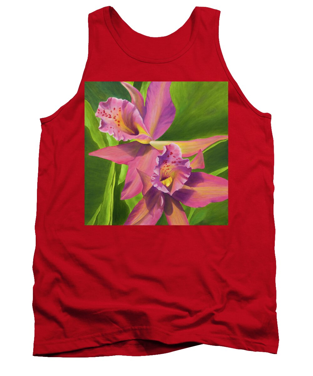 Art Tank Top featuring the painting Pink Orchids by Tammy Pool