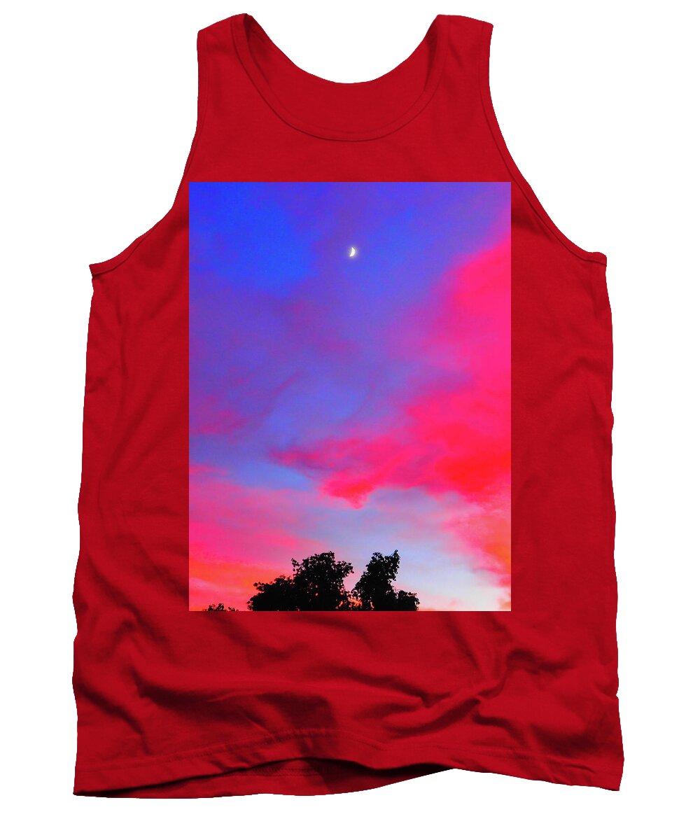 Pink Tank Top featuring the photograph Pink Sky by Grey Coopre