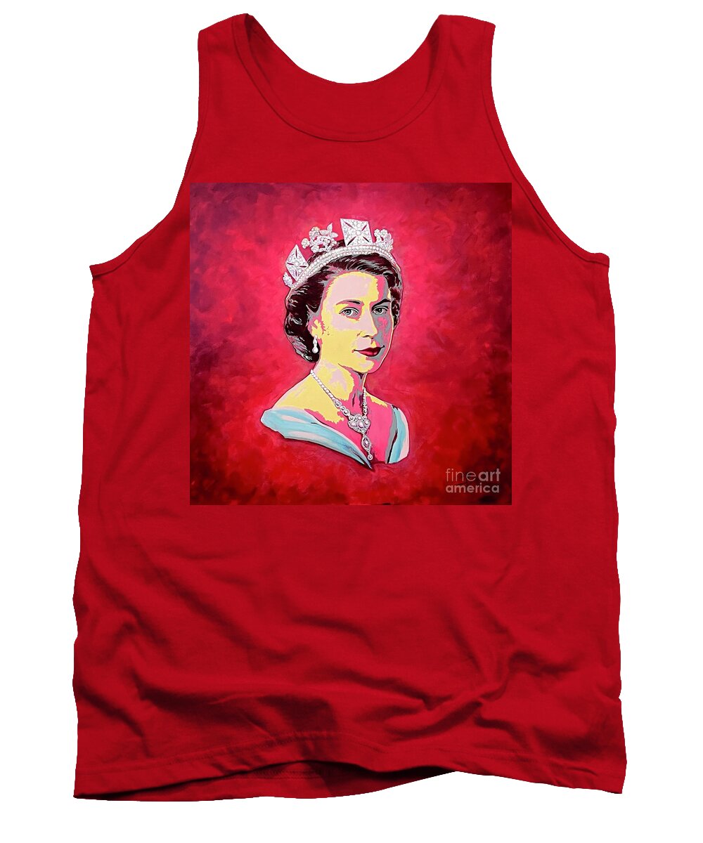 Queen Tank Top featuring the painting Queen by Ella Boughton