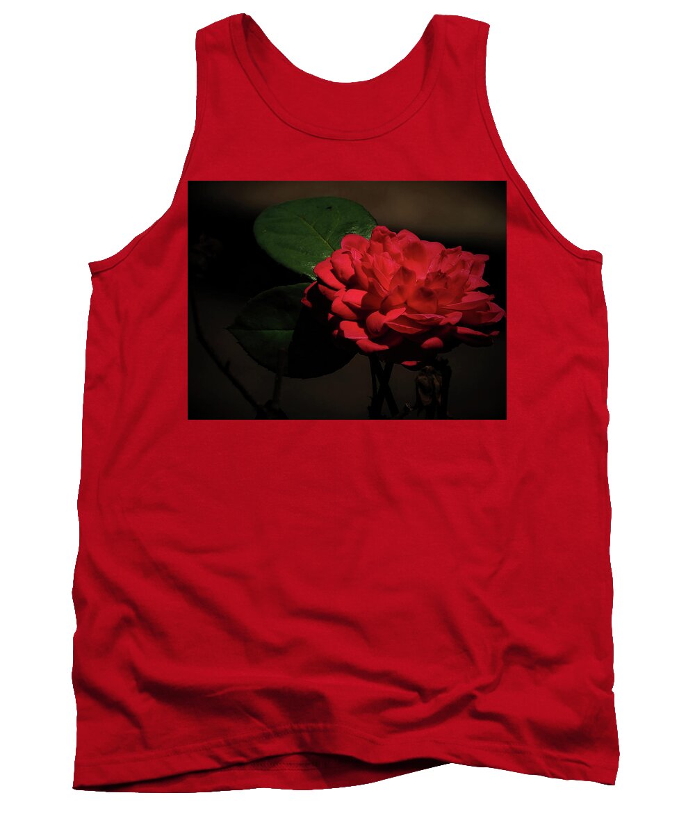Rose Tank Top featuring the photograph Red Rose by Jerry Connally