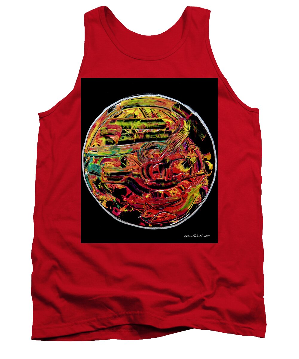 Wall Art Tank Top featuring the painting Sailing Through The Stratosphere by Ellen Palestrant