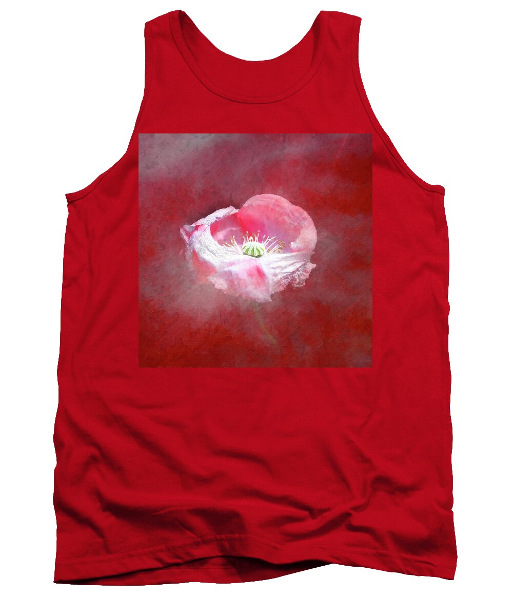Poppy Tank Top featuring the photograph Seeing RED-Faded Glory by Cheri Freeman