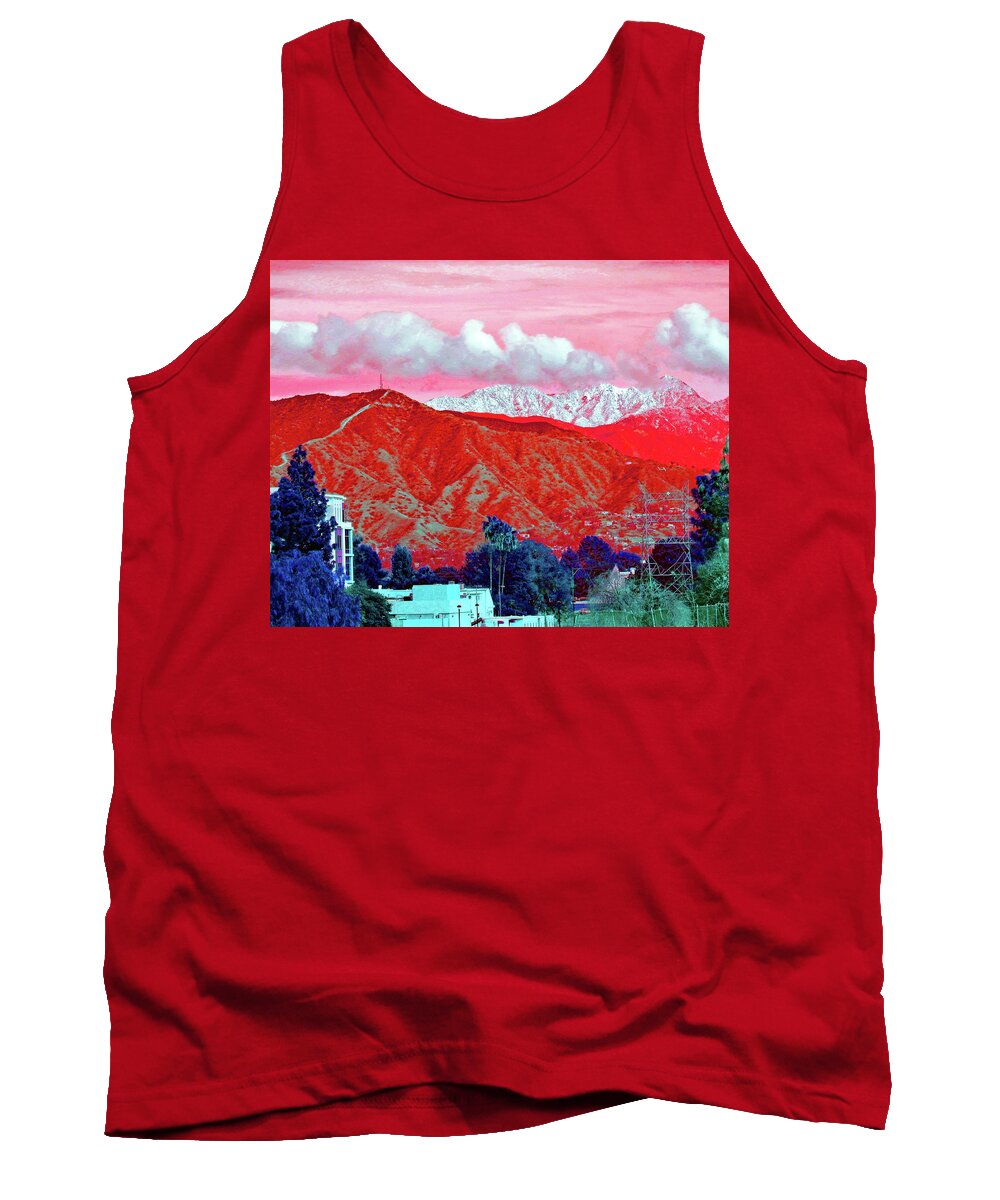Color Tank Top featuring the photograph Snow In L.A. by Andrew Lawrence